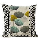 Axyaa Geometric Cushion Cover 45x45cm Linen Abstract Design Pillow