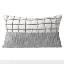 Axyaa Gray Leather Rope Woven Cushion Pillow for Modern Villa Living Room Sofas