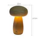 Axyaa Wooden Mushrooms Night Light, Touch Switch, Dimmable Desk Lamp