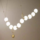 Axyaa Glass Pendant Light: Nordic Style Hanging Lamp with Modern Sphere Design