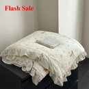 Axyaa French Floral Print Lace Summer Quilt - Knitted Cotton, Cool & Airy