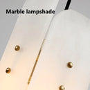 Axya Marble Stone Pendant Light: Modern Luxury LED Chandelier for Home Décor