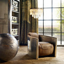 Axyaa Gray Crystal Classic Black Standing Light for Modern Luxury Living Room