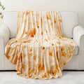 Axyaa Tortilla Blanket: Funny Food Throw for Bed & Sofa, Soft Flannel, Warm Round Blanket