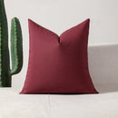Axyaa Striped Cushion Cover 45x45cm - Hawthorn Red Ivory Polyester Pillow Cover