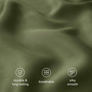 Luxury Solid Bamboo Lyocell Duvet Set by Axyaa - Silky Soft Quilt Cover + Pillowcase