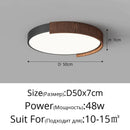Axyaa LED Walnut Wood Color Ceiling Lamp for Children's Room and Living Room