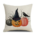 Axyaa Halloween Skull Head Pumpkin Pillow Covers for Horrible Holiday Home Decor