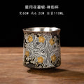 Axyaa Enamel Silver Tea Cup: High-end Chinese Kung Fu Master Ceramic Cup