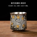 Axyaa Enamel Silver Tea Cup: High-end Chinese Kung Fu Master Ceramic Cup