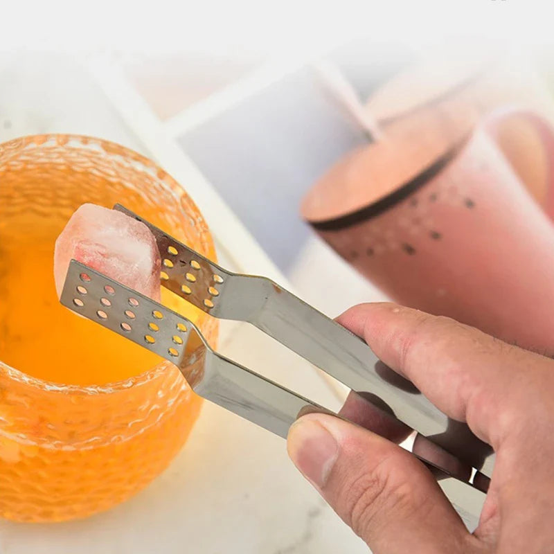 Axyaa Stainless Steel Food Tongs: Smart Serving Tool for BBQ, Bread, Ice, and More