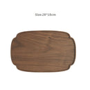 Axyaa Black Walnut Lace Tray for Bread, Fruit, Snacks - Plum Blossom Edge - Tea Tray