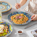 Axyaa Stoneware Dinnerware Set - Bohemian Style for 6