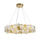 Axyaa Modern LED Glass Ceiling Chandeliers for Dining Living Room