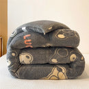 Axyaa Plush Cartoon Bear Blanket: Soft Warm Queen Comforter, Fluffy Fleece Winter Bedding