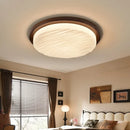 Axyaa LED Walnut Ceiling Lamp: Retro Aesthetic Wabi-sabi Master Bedroom Light