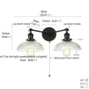 Axyaa Retro Industrial LED Wall Light 2 Heads Bedside Lamp