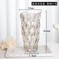 Axyaa Crystal Glass Vase Elegant Flower Arrangement Home Decor Bottle