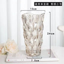 Axyaa Crystal Glass Vase Elegant Flower Arrangement Home Decor Bottle