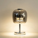 Axyaa Glass USB Charging Desk Lamp: Three-Color LED Dimming, Modern Design for Bedroom & Living Room