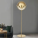 Axyaa Nordic Metal Floor Lamp | Bedroom Study Gold Chrome Black Iron Standing Light