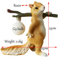 Axyaa Resin Squirrel Table Lamp: Cute LED Night Light Gift for Children