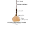 Axyaa Ceramic Shade LED Pendant Light: Modern Nordic Chandelier for Restaurant and Bedroom