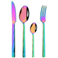 Axyaa Diamond Cutlery Set - 4Pcs Stainless Steel Tableware Flatware for Kitchen