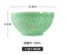 Axyaa 4.5-inch Plum Blossom Ceramic Dining Bowl for High-Temperature Tableware