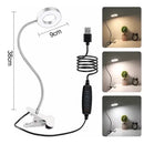 Axyaa LED Clamp Desk Lamp 3 Color 10 Brightness Flexible Gooseneck Book Light