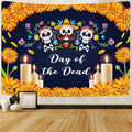 Axyaa Day of the Dead Sugar Skull UV Tapestry Wall Art