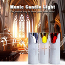 Axyaa Flameless Music Speaker Candle Lamp: Swinging Flame, LED Electric, Church & Cemetery