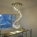 Axyaa Modern Spiral Chandelier for Duplex Living Space, Nordic Loft Style Lighting Fixtures