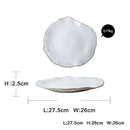 Axyaa Nordic Ceramics Irregular Shape Bowls Plates Set