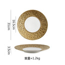 Axyaa Relief Stone Pattern Ceramic Plate Molecular Cuisine Tableware