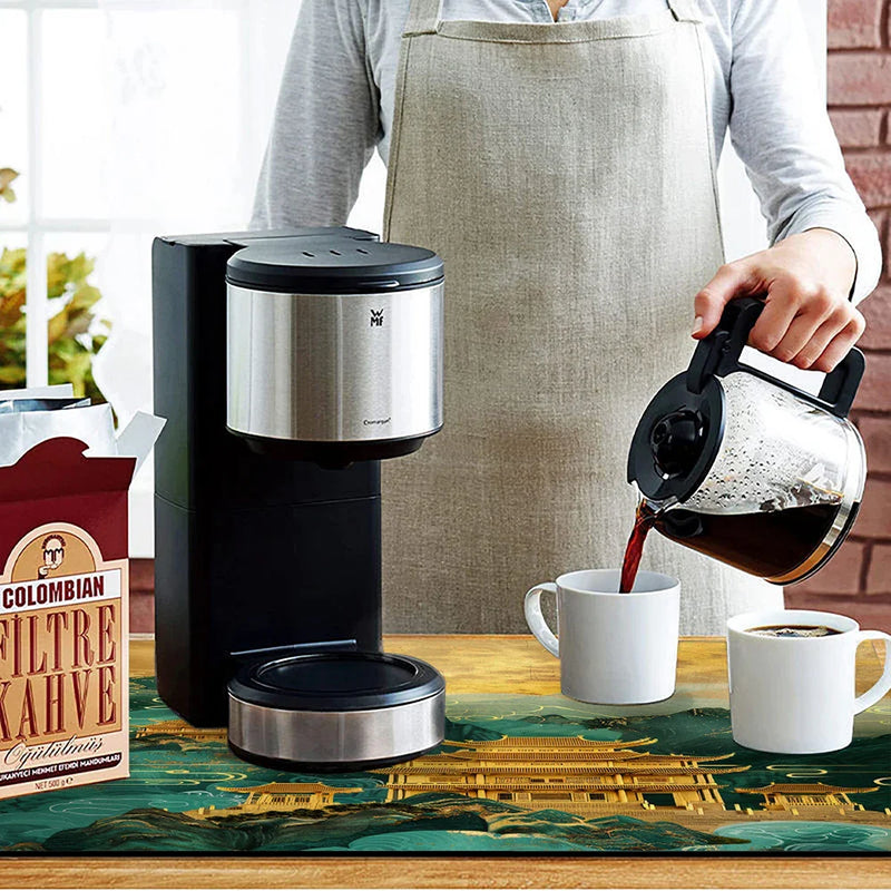 Axyaa Chinese Line Dry Coffee Mat: Absorbent & Anti-Slip Table Cup Drying Mats