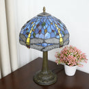 Dragonfly Stained Glass Table Lamp 12" for Bedroom Living Room Axyaa Brand