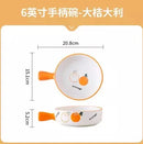 Axyaa Ceramic Noodle Bowl with Handle, Personal Tableware, Soup Plate