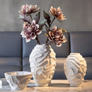 Axyaa Ceramic Spiral Patterns Vase Flowerpot Fruit Platter Home Decoration Accessories