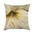 Vintage European Lily Oil Painting Linen Cushion Cover by Axyaa - 45X45CM