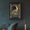 Retro Tarot Cards Sun Moon Stars Wall Art Canvas Axyaa Set