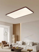 Axyaa Walnut Grain Ceiling Lamp - Modern, Ultra-thin, Eye Protection, for Living Room, Bedroom
