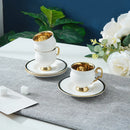 Axya Gold-Plated Ceramic Coffee Cup Set - Luxury Modern Design