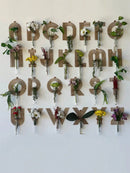 Axyaa Plant Alphabet Wall Hanging with Wooden Stand - Boho Plant Lover Decor