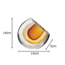 Amber Glass Vase Hydroponics with Artificial Flowers for Desk Decor by Axyaa