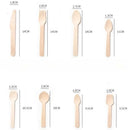 Axyaa Biodegradable Wooden Cutlery Set | 100 Disposable Utensils with Mini Spoons