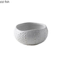 Axyaa Ceramic Sea Urchin Dessert Bowl Set - Stylish Tableware for Soups, Steamed Eggs, Snacks