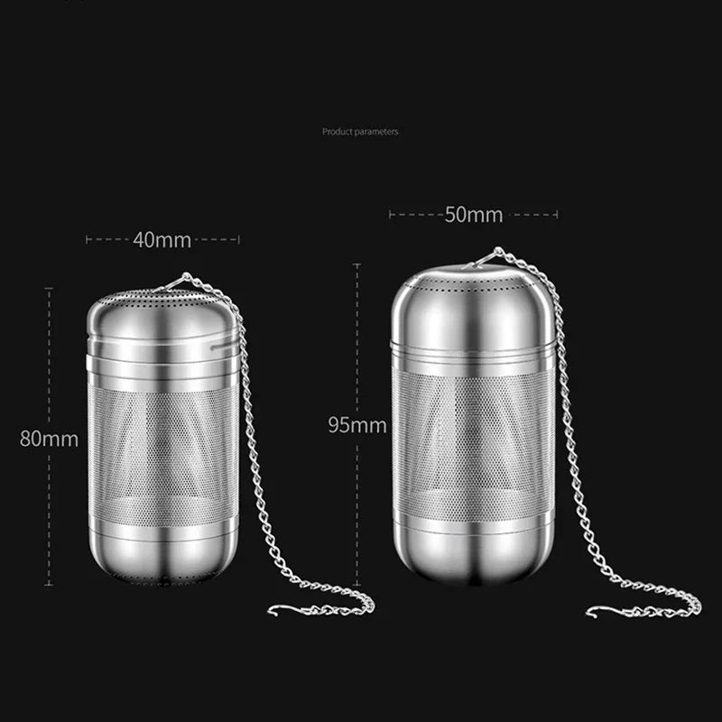 Stainless Steel Tea Infuser Seasoning Strainer Ball by Axyaa - Fine Mesh Teaware Kitchen Gadget