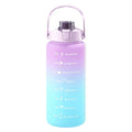 Axyaa Gradient Color Sports Water Bottle with Straw and Handle