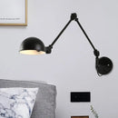 Axyaa Nordic Telescopic Folding Wall Lamp, Adjustable Long Arm, Rotatable E14 for Indoor Lighting